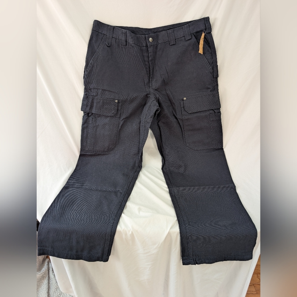 Duluth Trading Co Navy Blue Cargo Pants Utility Workwear